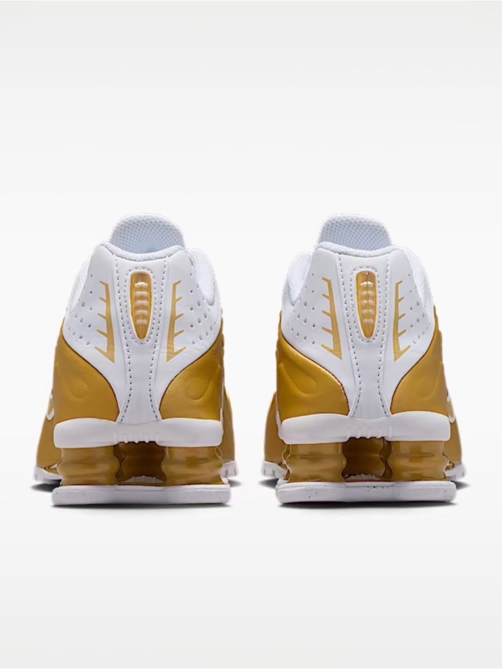 NWT Nike White & Gold Shox R4 Women’s 7 - Picture 3 of 5